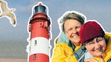 Katharina und Serafia am Strand von Amrum